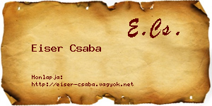 Eiser Csaba névjegykártya